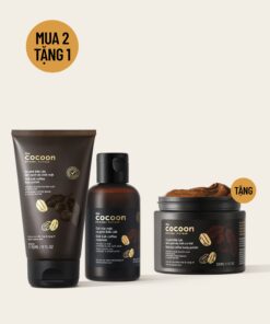 Gel rửa mặt 140ml + Tẩy da chết mặt cà phê 150ml tặng Tẩy da chết body 200ml